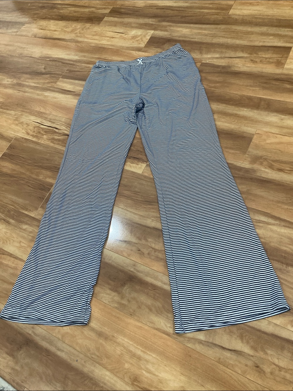 Striped Wide-Leg Lounge Pants - Black & White